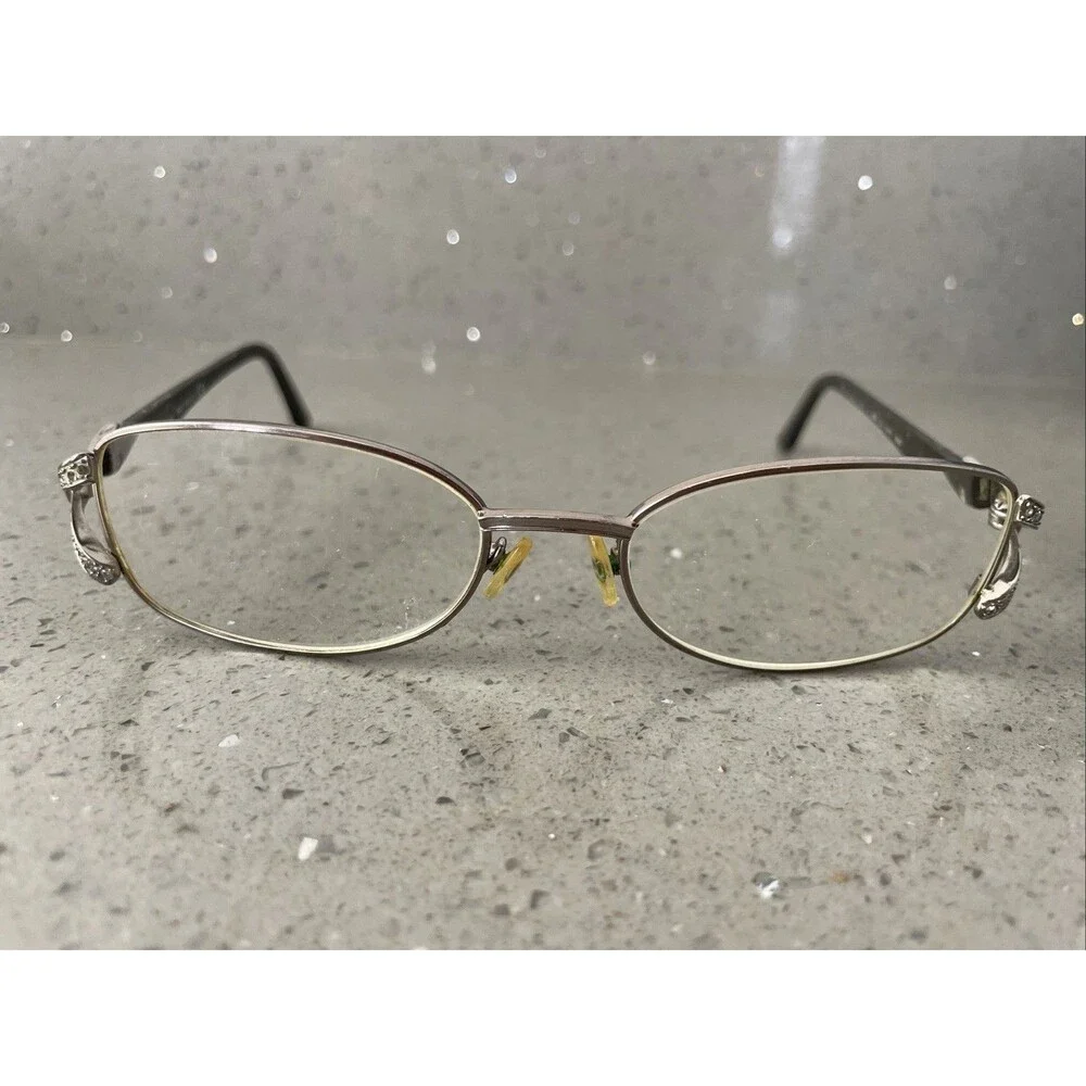 Valentino Eyeglasses Frames Only 5650/U 06CD 54-18-130 Silver Black Italy